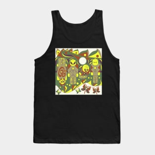 brick mayan alien pattern ecopop Tank Top